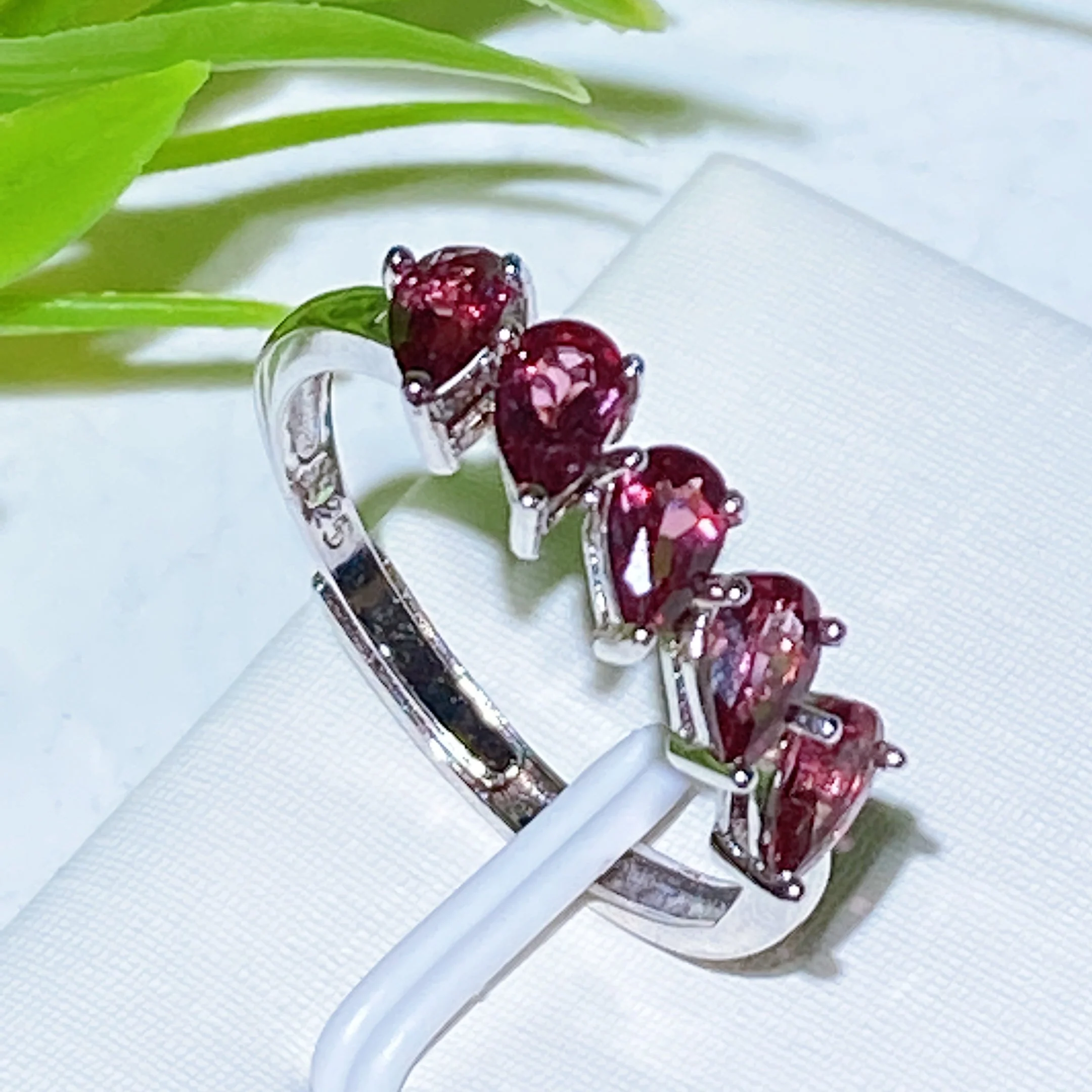 Sterling Silver Garnet Ring | Handcrafted Healing Jewelry - Image 4