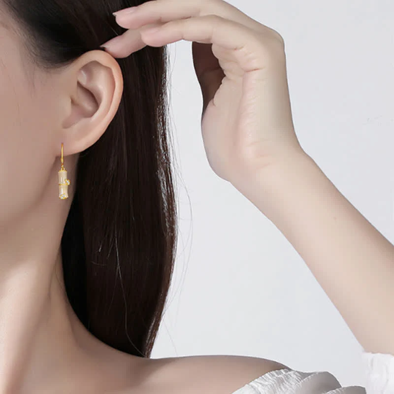925 Sterling Silver Jade Earrings for Prosperity and Protection - Image 4