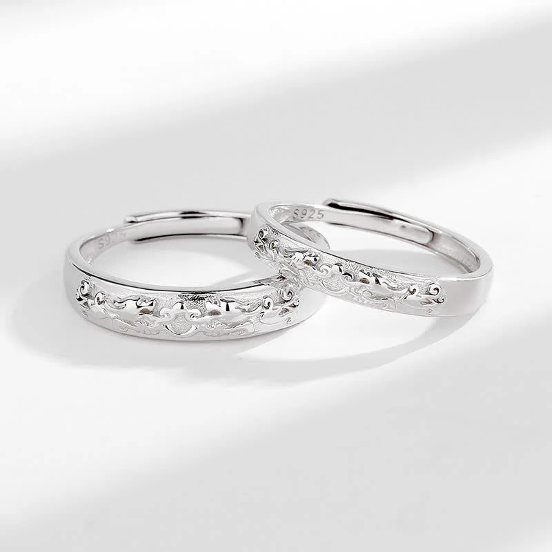 Adjustable 925 Sterling Silver PiXiu Balance Couple Ring - Image 5