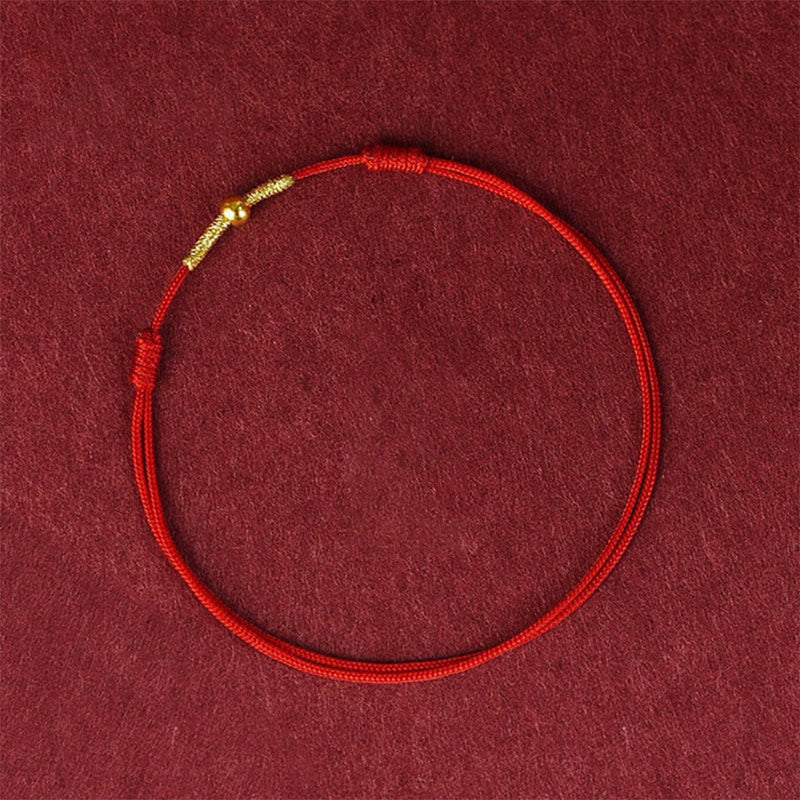 925 Sterling Silver Red String Protection Bracelet for Wrist or Ankle - Image 3