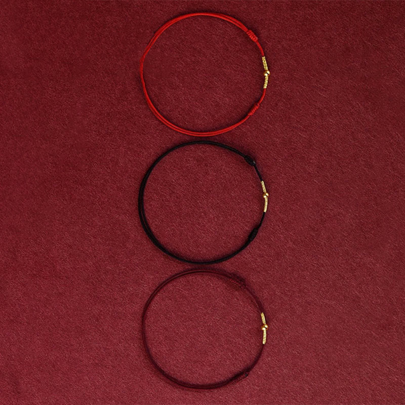 925 Sterling Silver Red String Protection Bracelet for Wrist or Ankle - Image 4