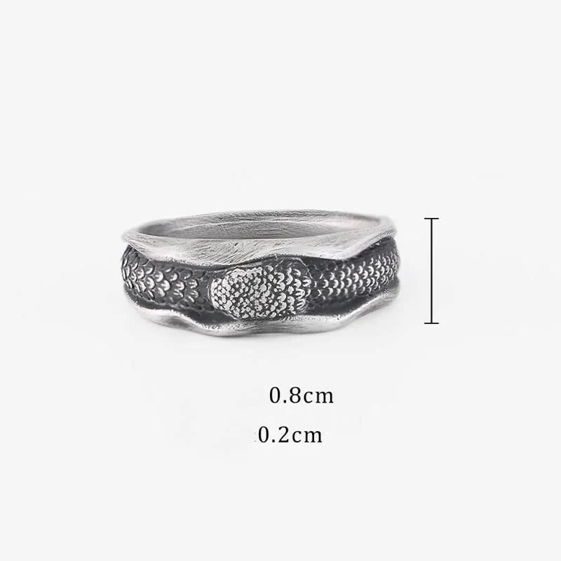 999 Sterling Silver Snake Protection Ring for Wisdom & Resilience - Image 8