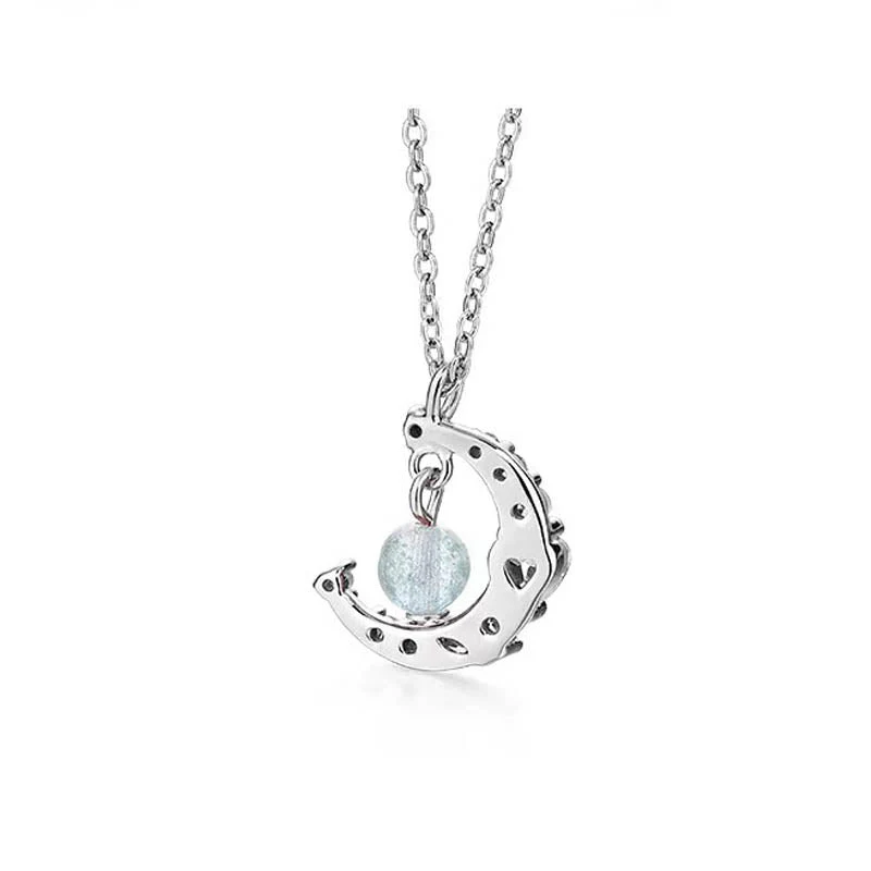 Strawberry Quartz Blue Crystal Love Healing Necklace - Image 13