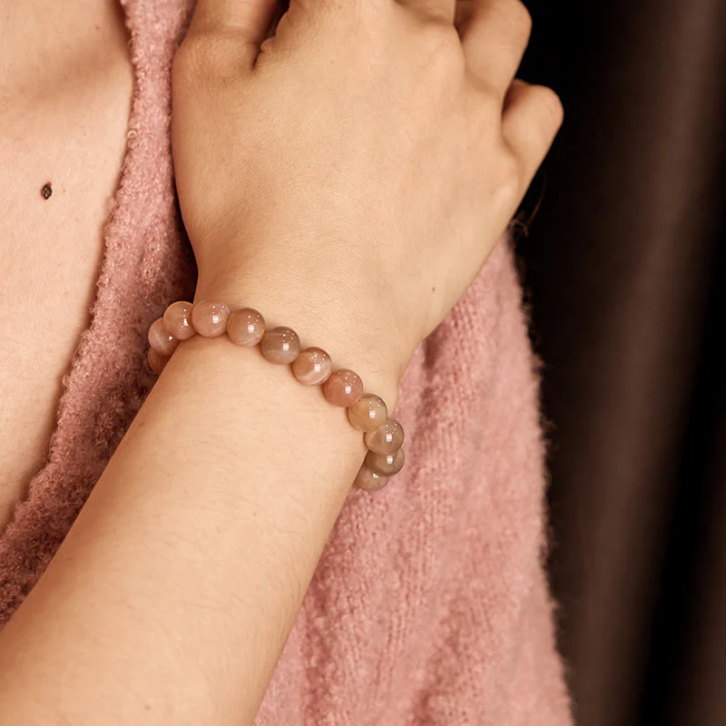 8mm Sun Stone Spiritual Bracelet for Positive Energy & Wealth - Image 3