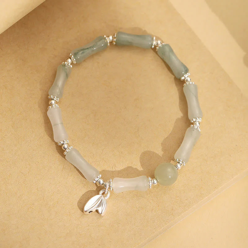 Tianshan Jade Bamboo Luck Bracelet | 14-16cm Womens - Image 2
