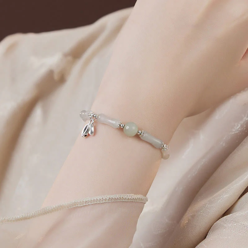 Tianshan Jade Bamboo Luck Bracelet | 14-16cm Womens - Image 7