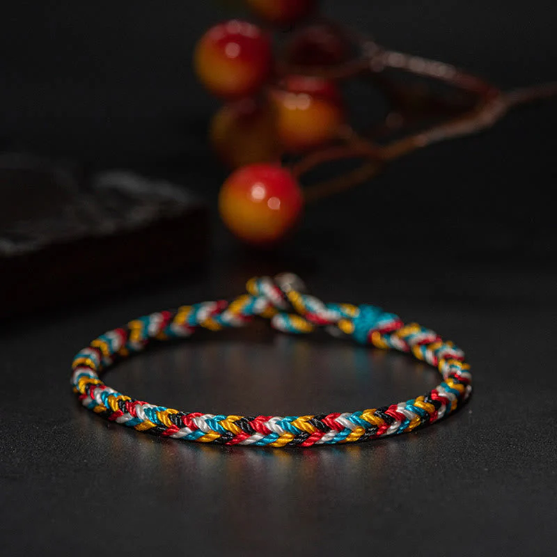 Tibet Handmade Red String Protection Bracelet 16cm - Image 6