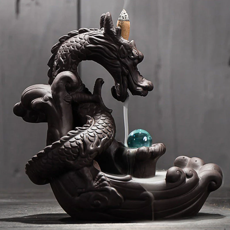 Tibetan Dragon Incense Burner | Zen Decor for Meditation - Image 3