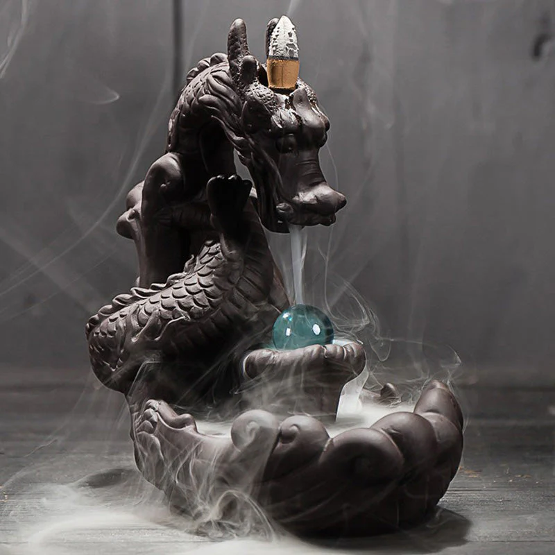 Tibetan Dragon Incense Burner | Zen Decor for Meditation - Image 4