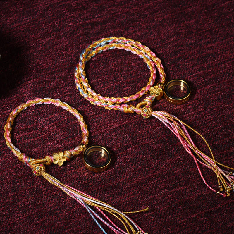 Tibetan Handmade Luck Double Wrap Colorful String Bracelet - Image 2