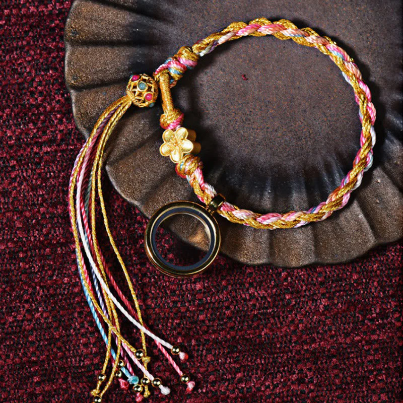 Tibetan Handmade Luck Double Wrap Colorful String Bracelet - Image 6