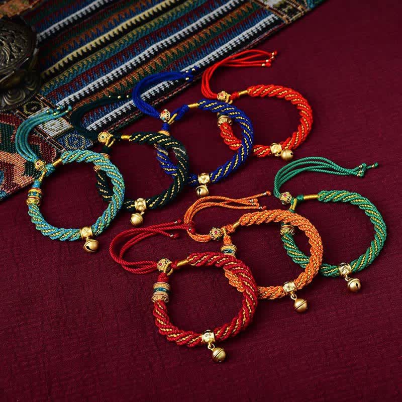 Tibetan Handmade Luck Protection Thangka Prayer Bracelet - Image 13
