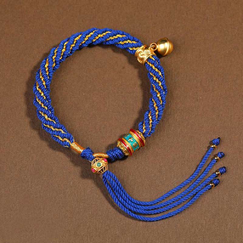 Tibetan Handmade Luck Protection Thangka Prayer Bracelet - Image 15