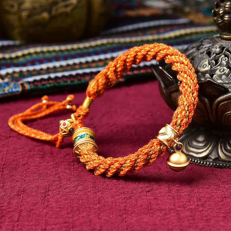 Tibetan Handmade Luck Protection Thangka Prayer Bracelet - Image 16