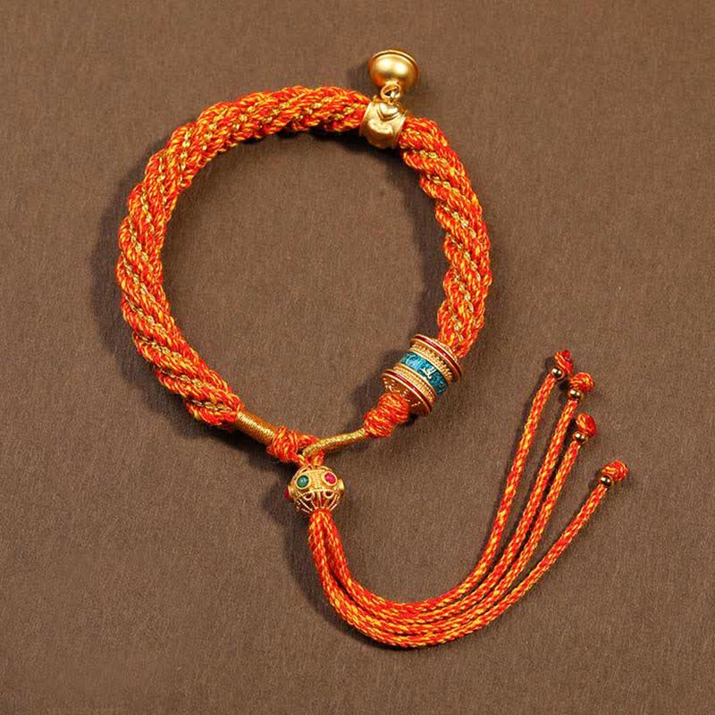 Tibetan Handmade Luck Protection Thangka Prayer Bracelet - Image 17