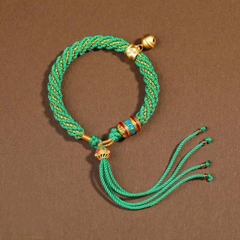 Tibetan Handmade Luck Protection Thangka Prayer Bracelet - Image 19