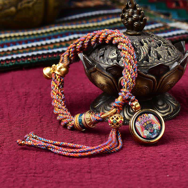 Tibetan Handmade Luck Protection Thangka Prayer Bracelet - Image 22
