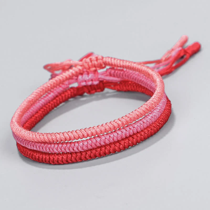 3Pcs Tibetan King Kong Knot Red String Protection Bracelet