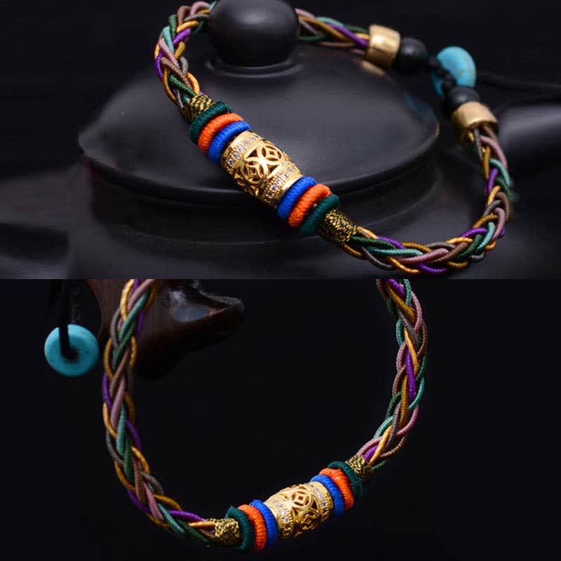 Tibetan Red String Bracelet with Copper Coin | Protection & Luck - Image 6