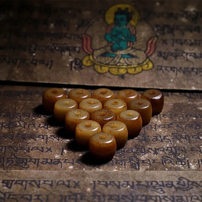 Tibetan Yak Bone 108-Bead Strength Mala Bracelet - Image 9