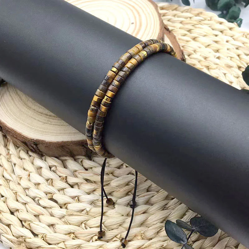 Tiger Eye Courage Bracelet with 4x2mm Spacer Beads Protection - Image 7