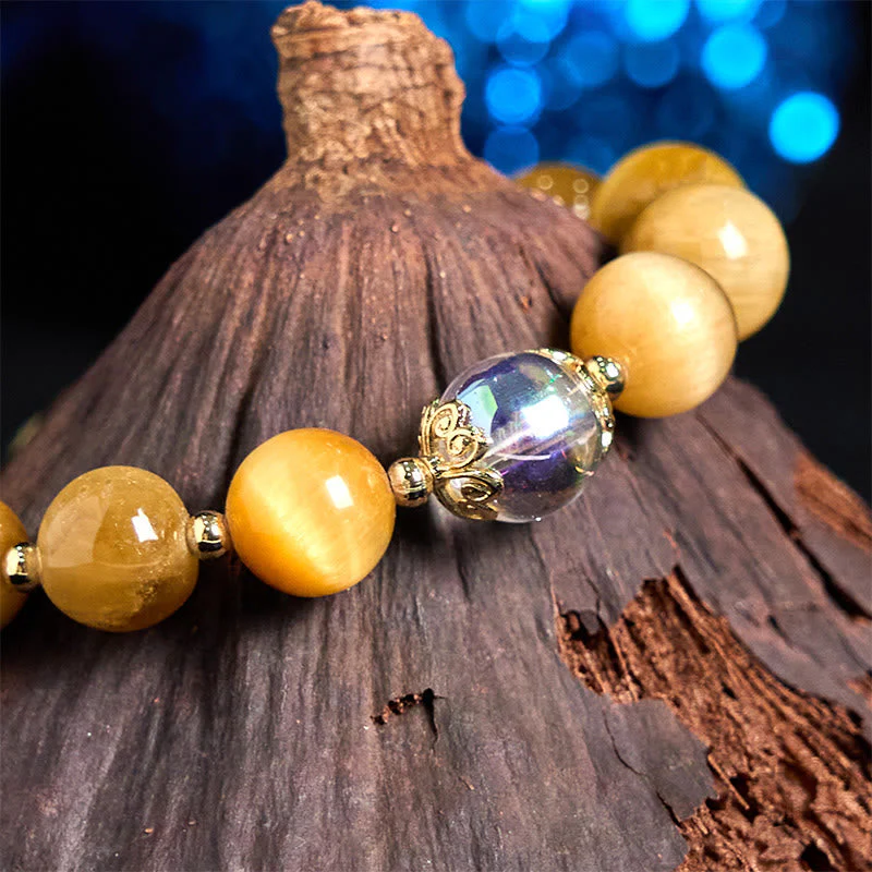 8mm Tiger Eye Courage Bracelet for Women - Image 4