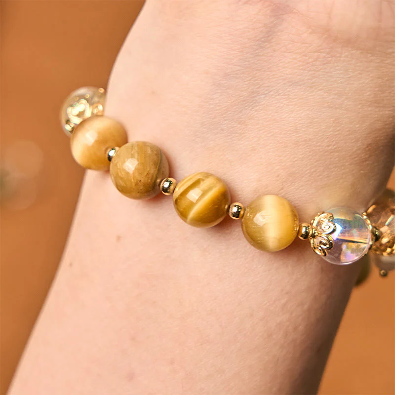 8mm Tiger Eye Courage Bracelet for Women - Image 6