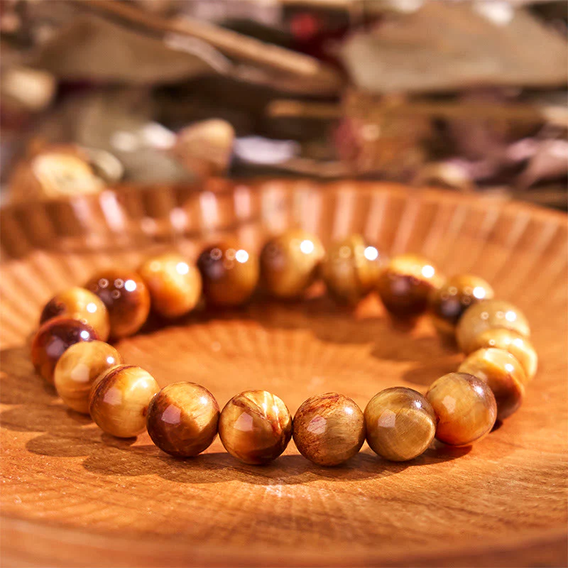 8mm Orange Tiger Eye Strength Bracelet for Focus & Protection - Image 8