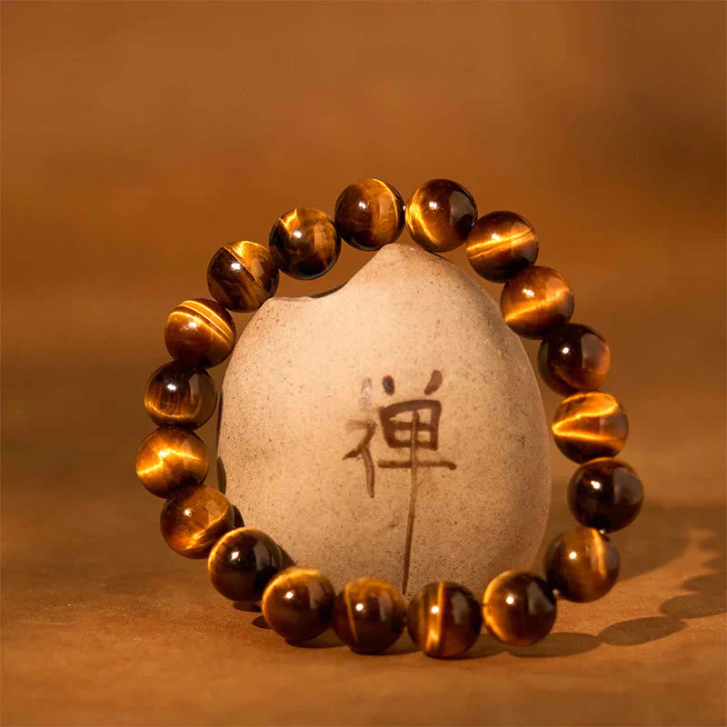 8mm Tiger Eye Strength Bracelet for Protection & Courage - Image 2