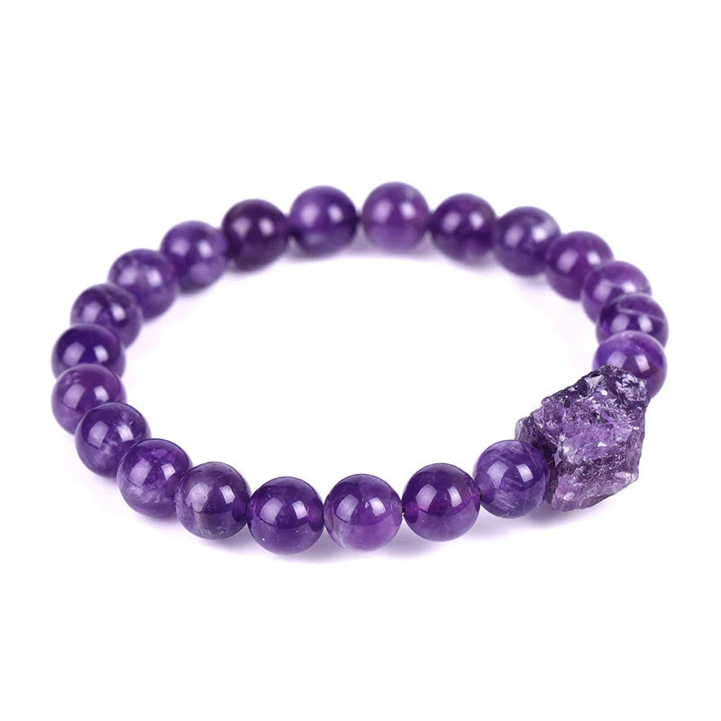 8mm Tiger Eye Amethyst Balance Bracelet - Image 5
