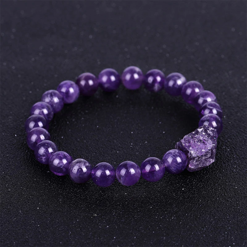8mm Tiger Eye Amethyst Balance Bracelet - Image 7