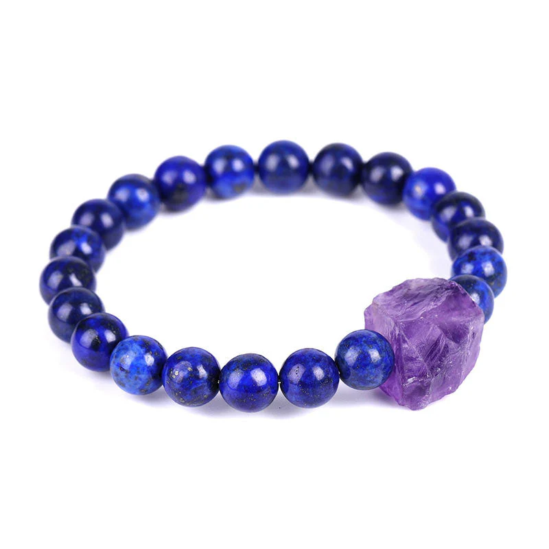 8mm Tiger Eye Amethyst Balance Bracelet - Image 8
