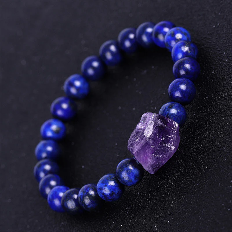 8mm Tiger Eye Amethyst Balance Bracelet - Image 9