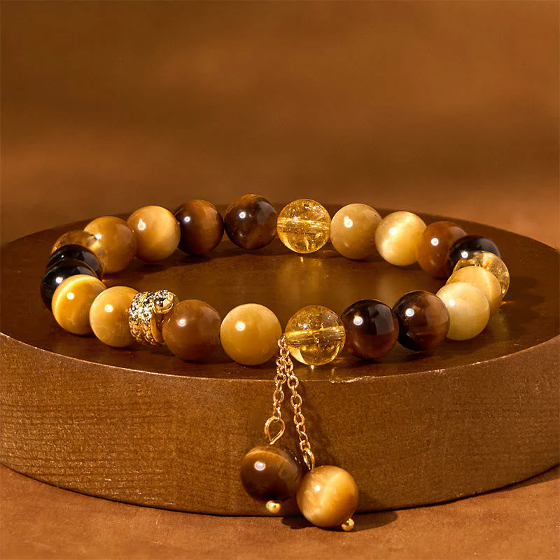 8mm Tiger Eye Citrine Protection Bracelet for Year of the Snake - Image 4