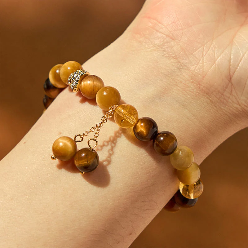 8mm Tiger Eye Citrine Protection Bracelet for Year of the Snake - Image 6