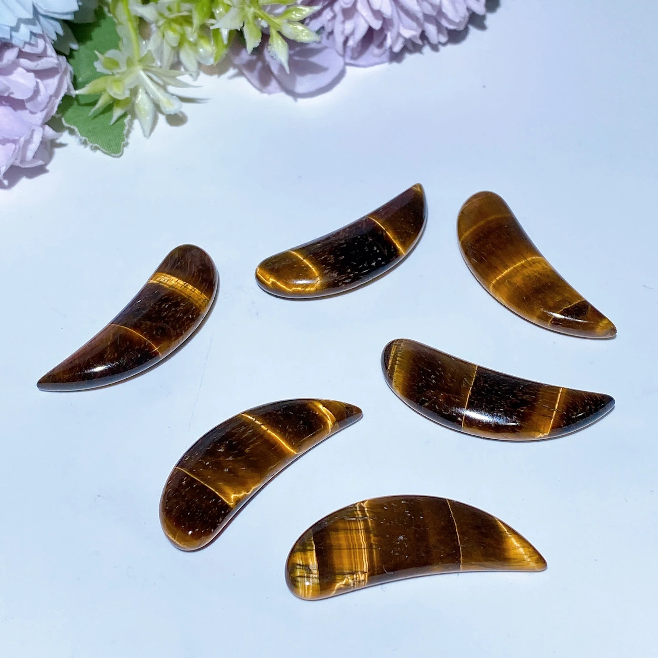 Tiger Eye Heart Cabochon Pendant 30-42mm Healing Crystal - Image 4
