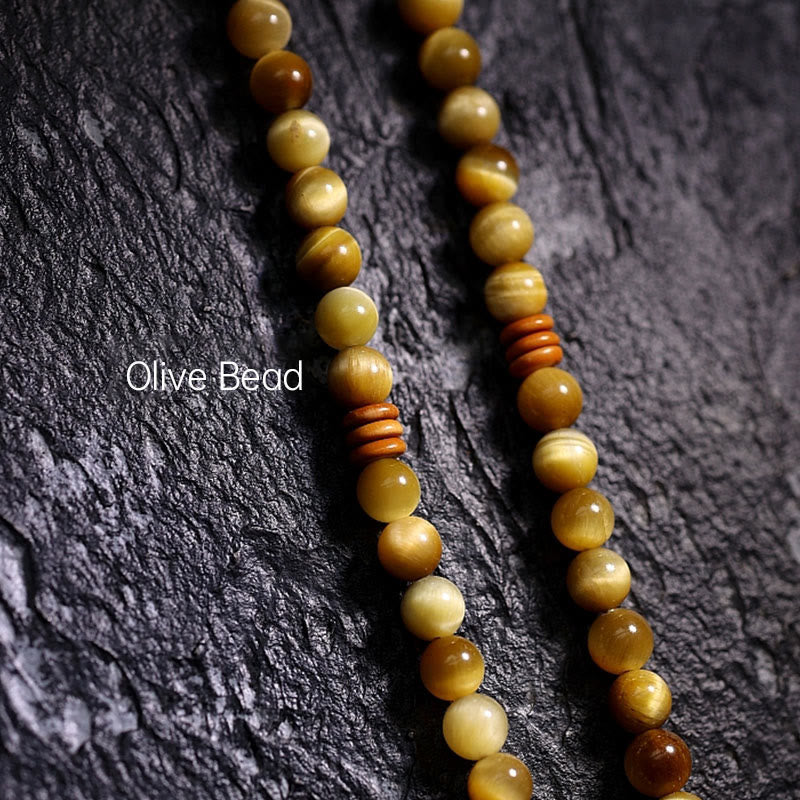108 Bead Tiger Eye Protection Mala Bracelet 6mm or 8mm - Image 14