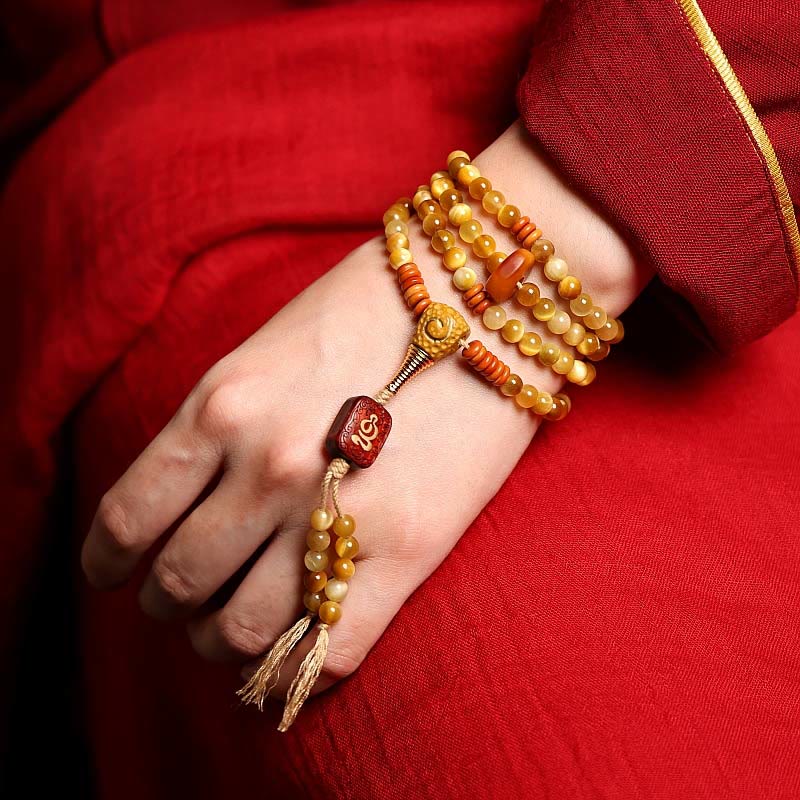 108 Bead Tiger Eye Protection Mala Bracelet 6mm or 8mm - Image 4