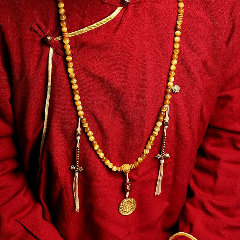 108 Bead Tiger Eye Protection Mala Bracelet 6mm or 8mm - Image 9
