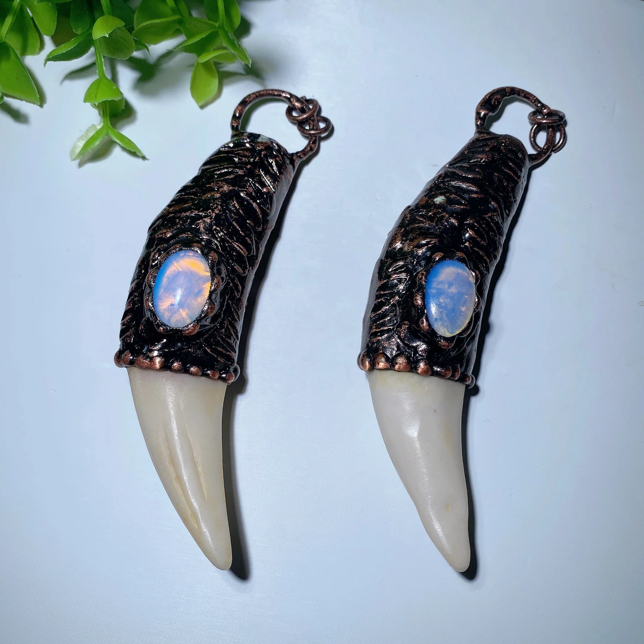 4.3 inch Tiger Tooth Opalite Pendant for Healing - Image 3