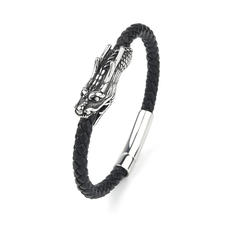 Titanium Steel Dragon Strength Bracelet 21cm - Image 5