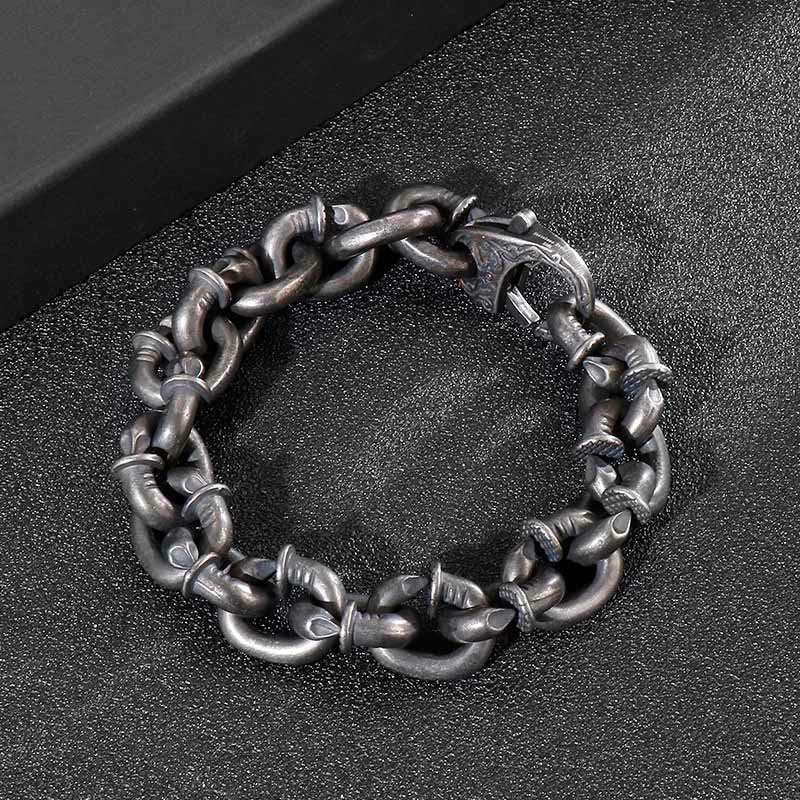 Square Rivets Titanium Steel Spiritual Bracelet for Balance - Image 6