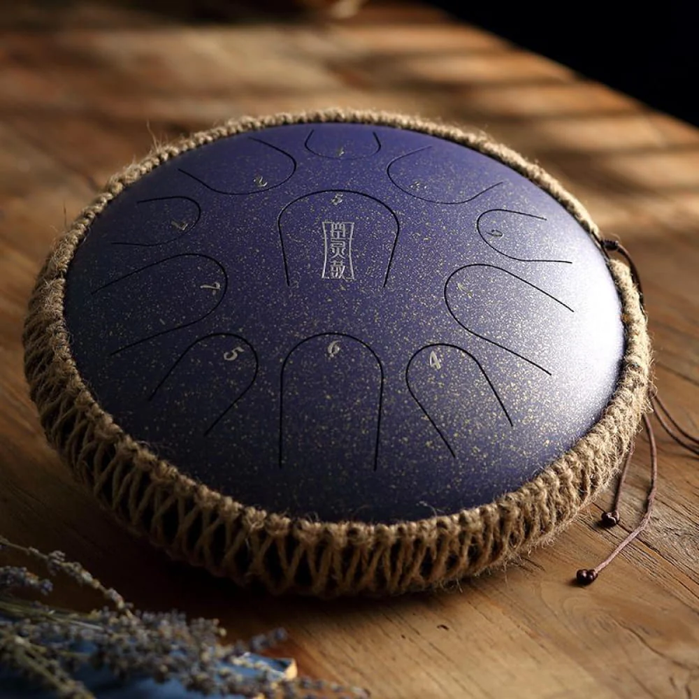 13-Inch Titanium Steel Tongue Drum, 11 Notes in C Key - Image 4