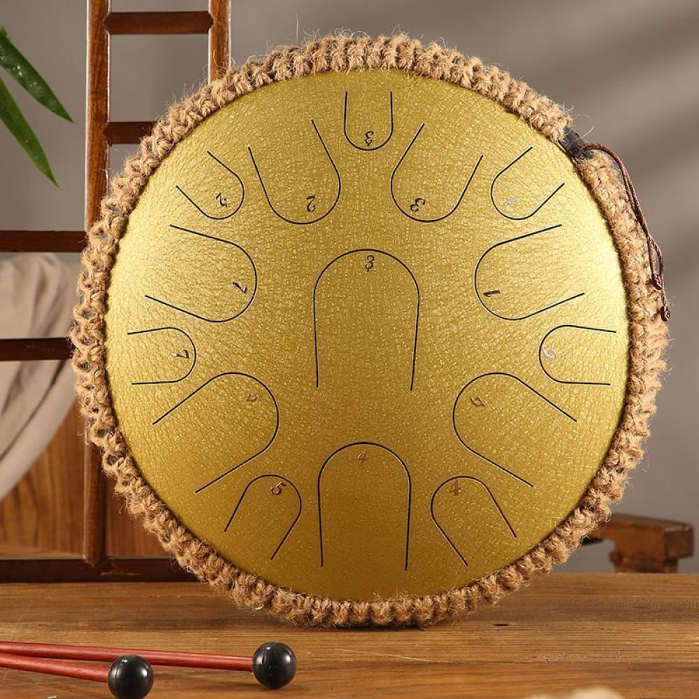 14" Titanium Steel Tongue Drum, 15 Notes in D & C Major - Image 2