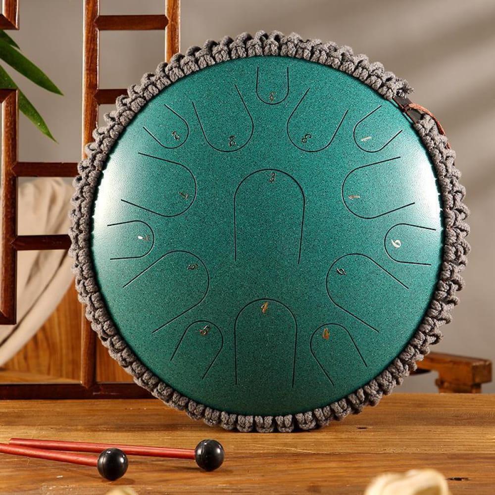 14" Titanium Steel Tongue Drum, 15 Notes in D & C Major - Image 3