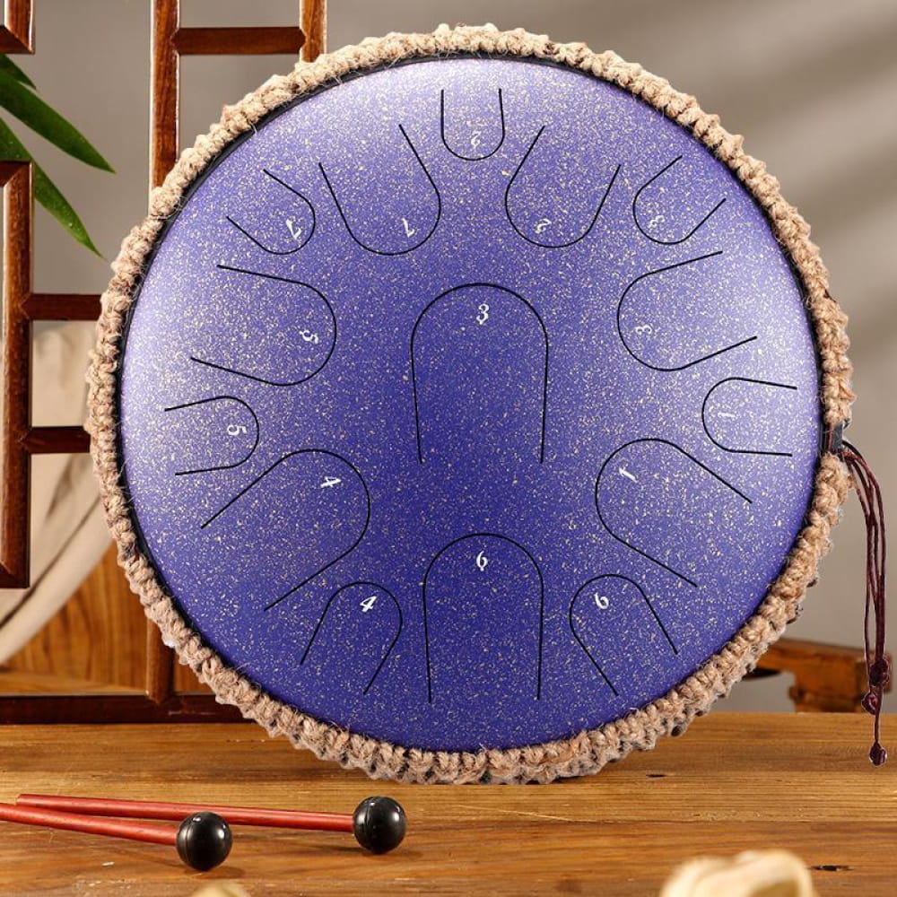 14" Titanium Steel Tongue Drum, 15 Notes in D & C Major - Image 4