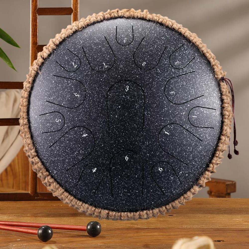 14" Titanium Steel Tongue Drum, 15 Notes in D & C Major - Image 5