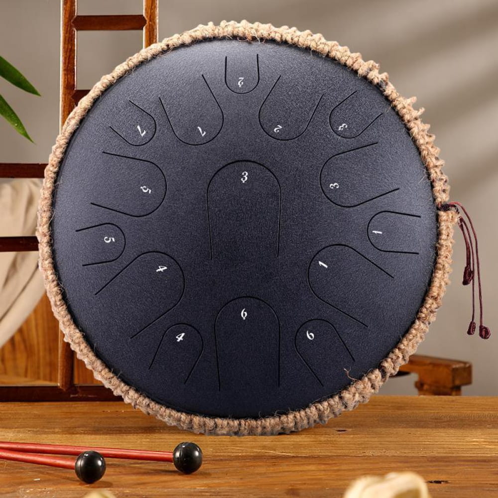 14" Titanium Steel Tongue Drum, 15 Notes in D & C Major - Image 8