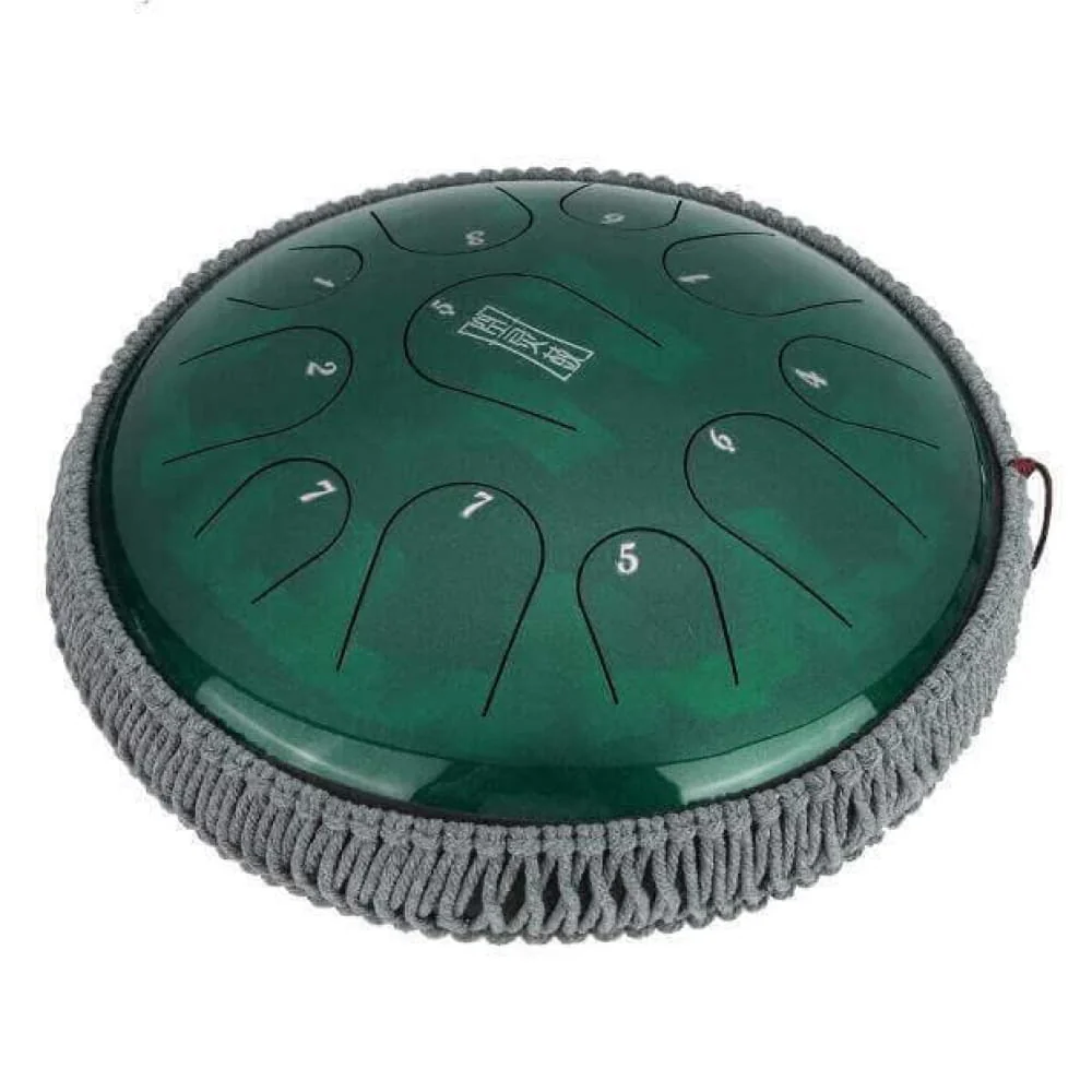 14 Inch Titanium Steel Tongue Drum, C Major 11 Note for Meditation - Image 9