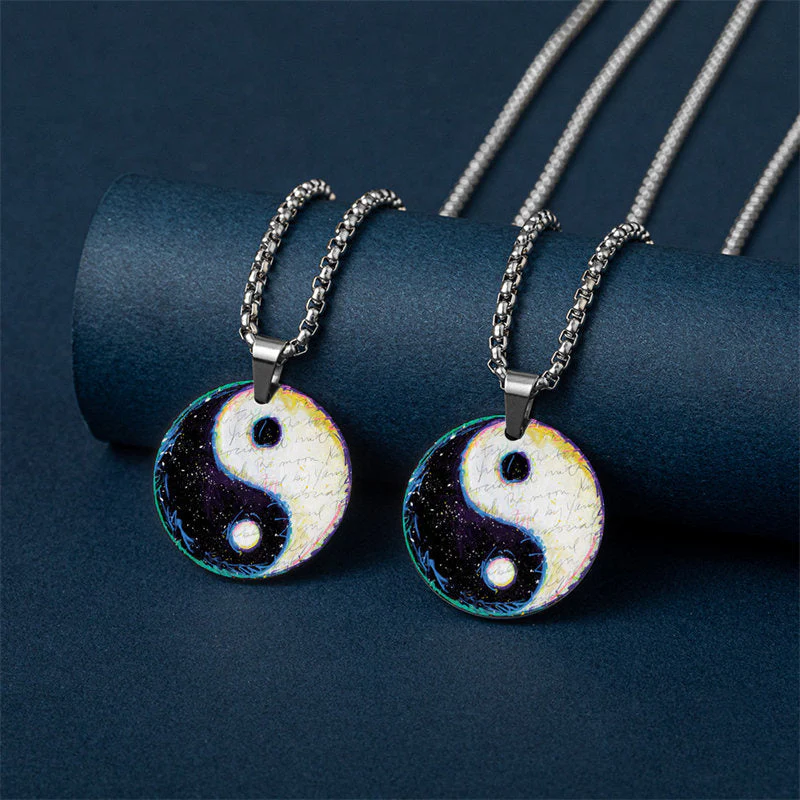 Titanium Steel Yin Yang Koi Fish Harmony Necklace - Image 4